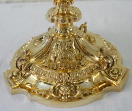 Antique solid silver gilt French Baroque Chalice